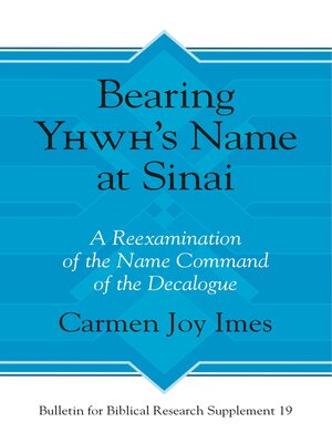 cover image of Bearing Yhwh's Name at Sinai